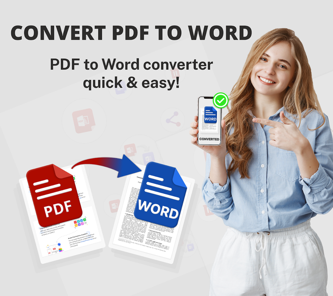 Pdf to Word: Pdf Converter App - عکس برنامه موبایلی اندروید