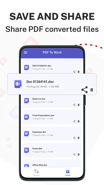 Pdf to Word: Pdf Converter App - عکس برنامه موبایلی اندروید