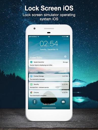 Lock screen OS12 - Image screenshot of android app