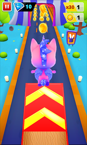 Unicorn Runner 2. Magical Run - Gameplay image of android game