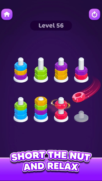 Nut Sort: Color Match Game - عکس بازی موبایلی اندروید