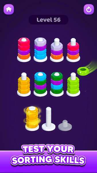 Nut Sort: Color Match Game - عکس بازی موبایلی اندروید
