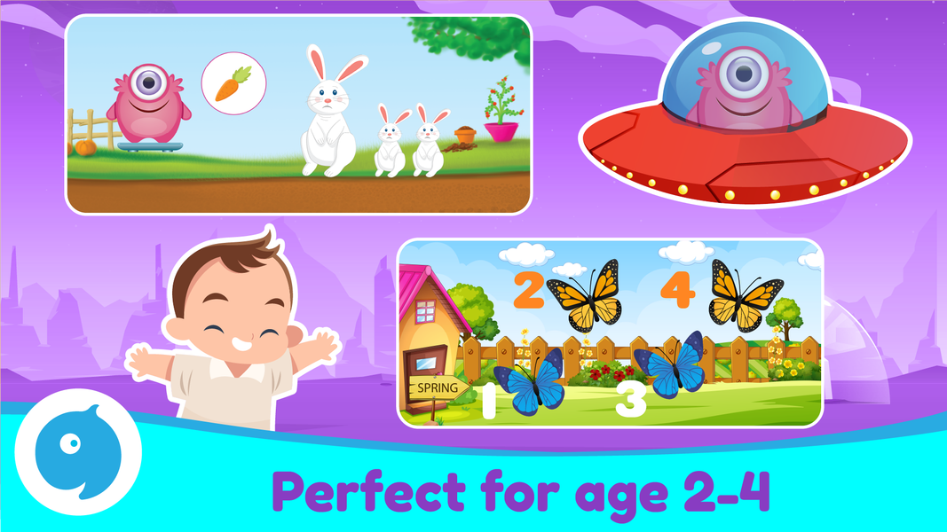 Pre kinder baby games for kids - Gameplay image of android game