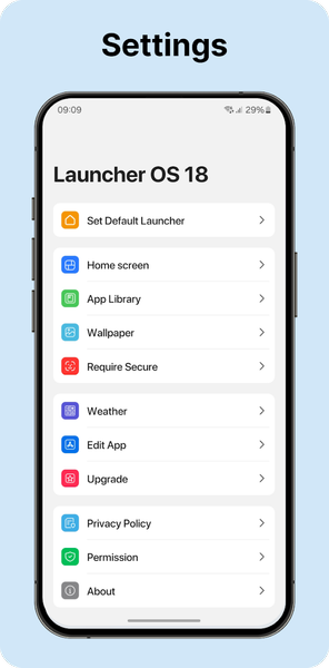 Launcher OS – Phone 17 Style - Image screenshot of android app