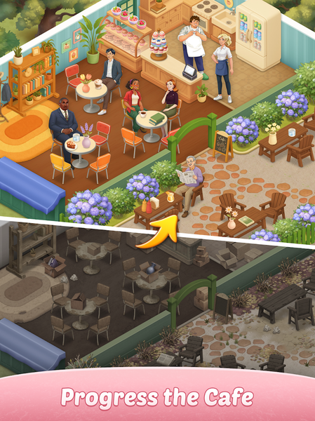Corner cafe : Merge & Cook - عکس بازی موبایلی اندروید