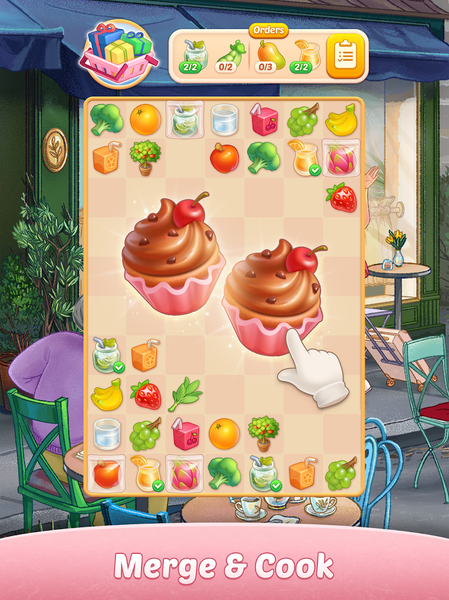 Corner cafe : Merge & Cook - عکس بازی موبایلی اندروید