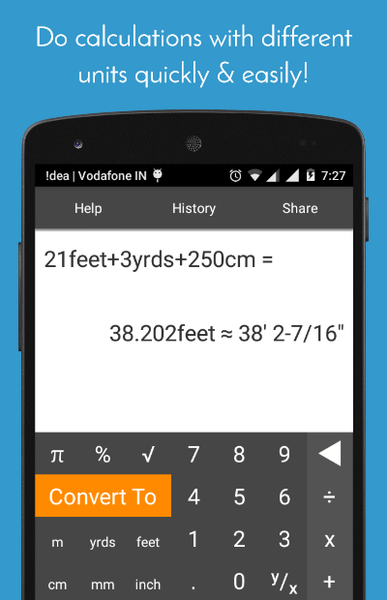 Unit Conversion Calculator - Image screenshot of android app