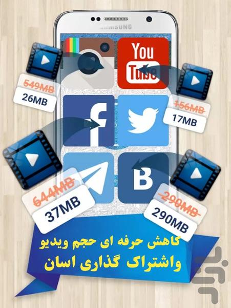 کاهش حجم ویدیو(بدون افت کیفیت) - Image screenshot of android app