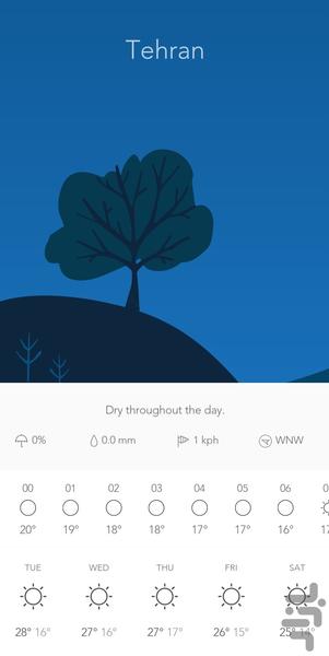 هواشناسی دقیق(تمامی شهرهاواستان ها) - عکس برنامه موبایلی اندروید