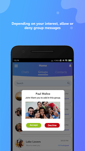 Group Text App - عکس برنامه موبایلی اندروید