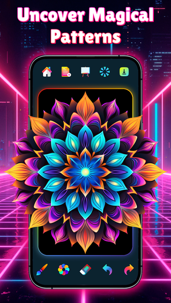 Doodle Art - Glow Drawing App - Image screenshot of android app