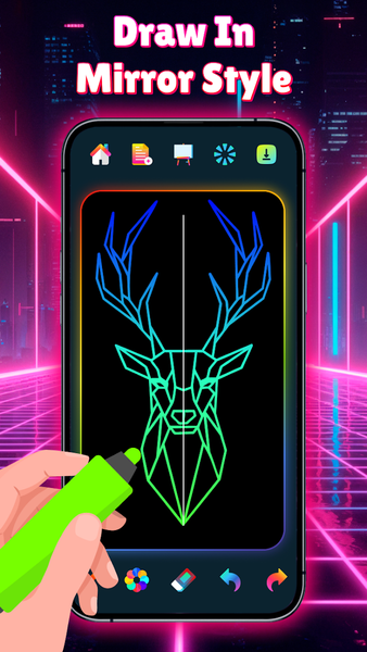 Doodle Art - Glow Drawing App - Image screenshot of android app