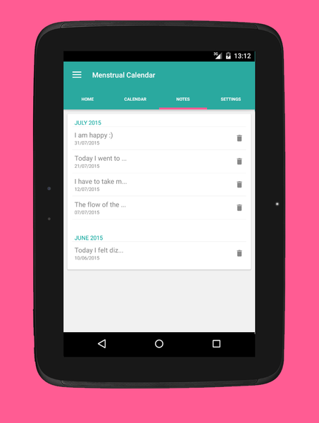 Menstrual & Ovulation Calendar - Image screenshot of android app