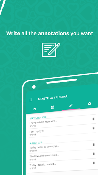 Menstrual & Ovulation Calendar - Image screenshot of android app