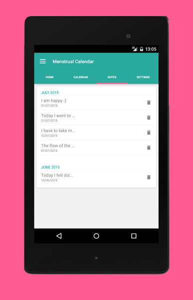 Menstrual & Ovulation Calendar - Image screenshot of android app