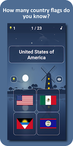 Flags of World Countries Quiz - Gameplay image of android game