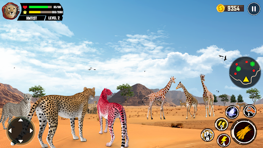 Wild Cheetah Simulator Games - Gameplay image of android game