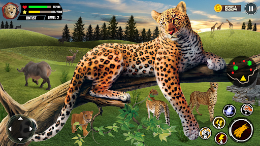 Wild Cheetah Simulator Games - Gameplay image of android game