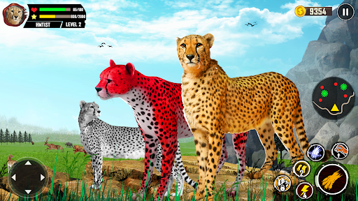 Wild Cheetah Simulator Games - Gameplay image of android game
