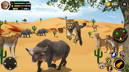 Wild Cheetah Simulator Games - Gameplay image of android game