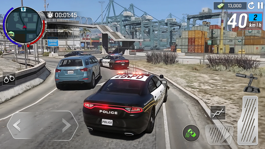 US Police Car Chase Driving ۳D - عکس بازی موبایلی اندروید