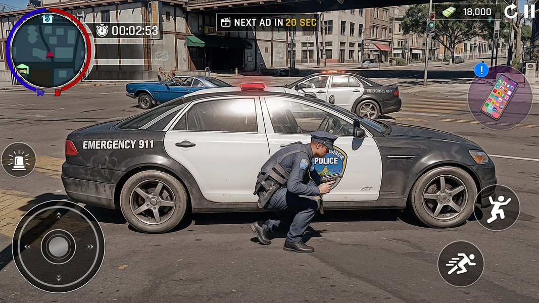US Police Car Chase Driving ۳D - عکس بازی موبایلی اندروید