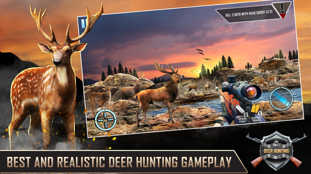 Deer Hunting Simulator Games - Gameplay image of android game