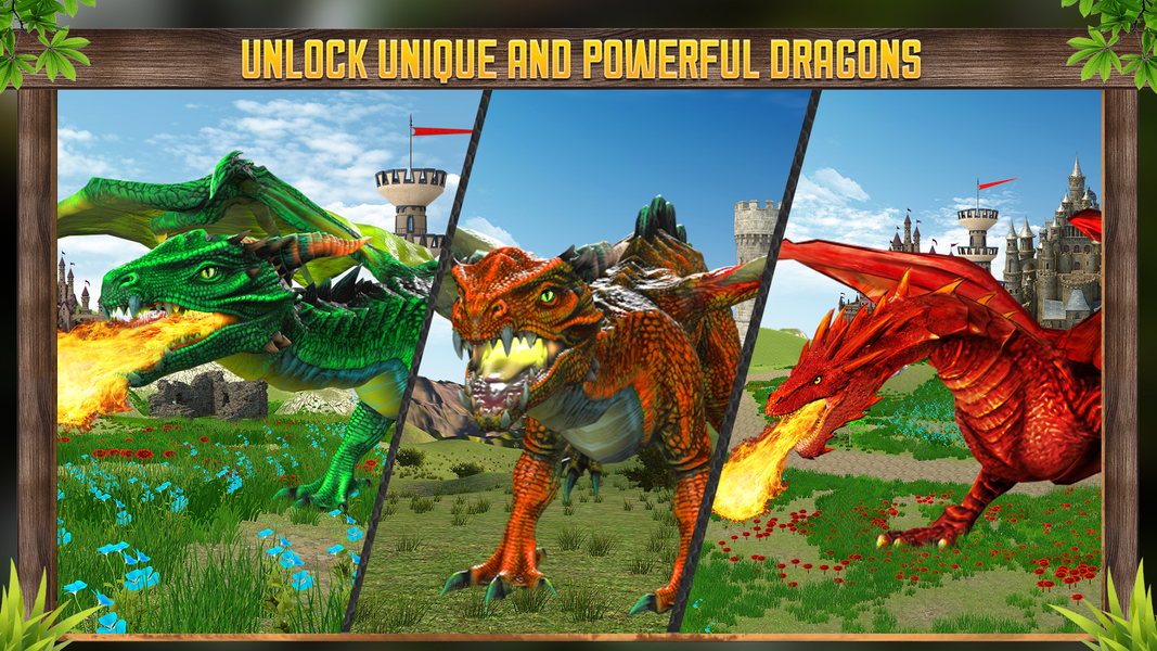 Flying Dragon Simulator Games - Gameplay image of android game