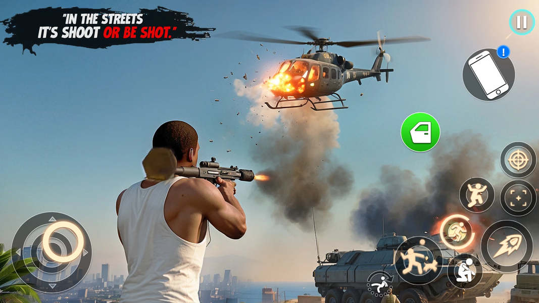 Gangster Game City Crime War - عکس بازی موبایلی اندروید