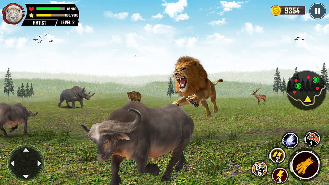 Lion Family Simulator 3d Games - Gameplay image of android game