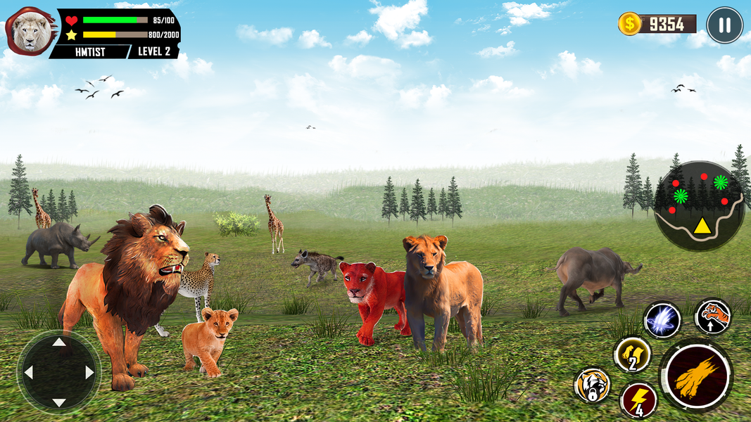 Lion Family Simulator 3d Games - Gameplay image of android game