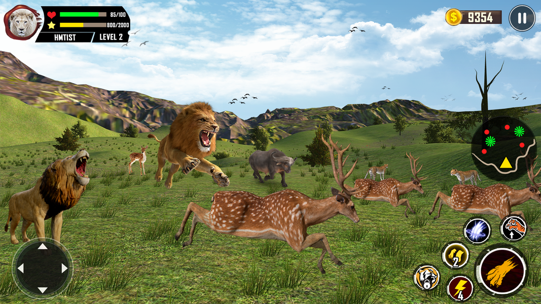 Lion Family Simulator 3d Games - Gameplay image of android game