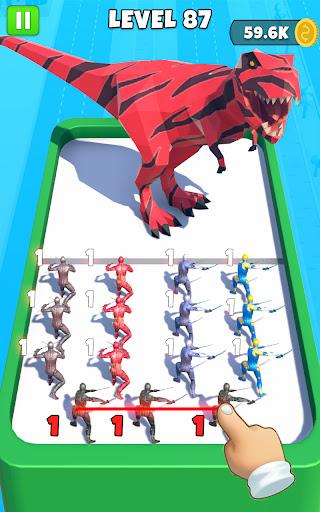 Merge Master Dino Ninja Fusion - Gameplay image of android game