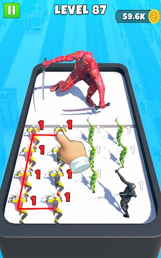 Merge Master Dino Ninja Fusion - Gameplay image of android game