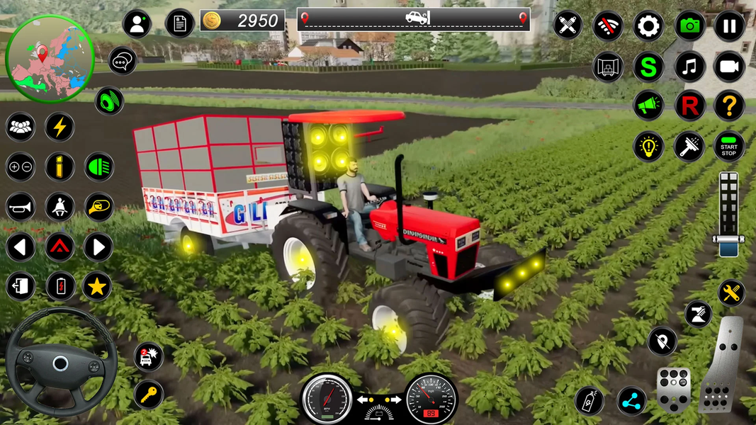 Real Farmer Tractor Drive Game - Gameplay image of android game