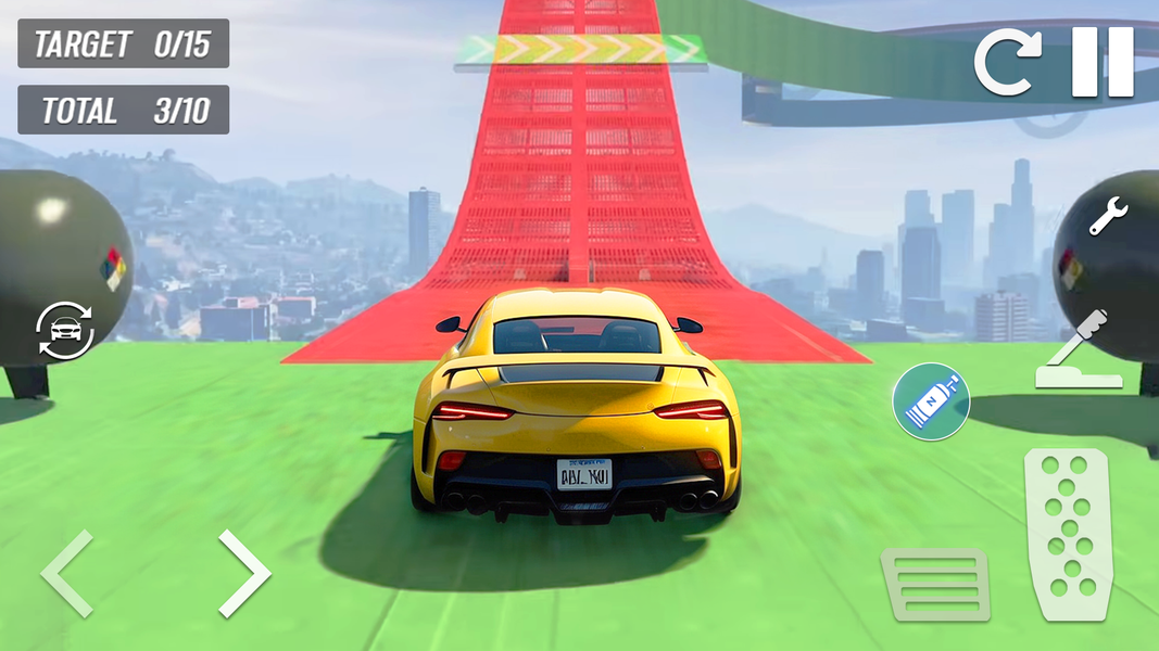 Car Stunt Driving 3D Mega Ramp - Gameplay image of android game