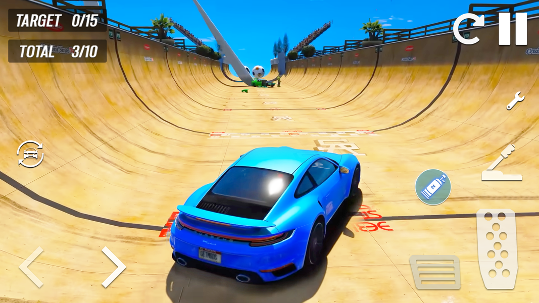 Car Stunt Driving 3D Mega Ramp - Gameplay image of android game