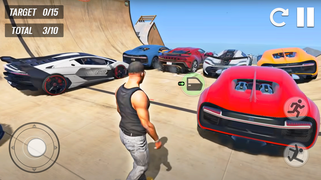 Car Stunt Driving 3D Mega Ramp - Gameplay image of android game