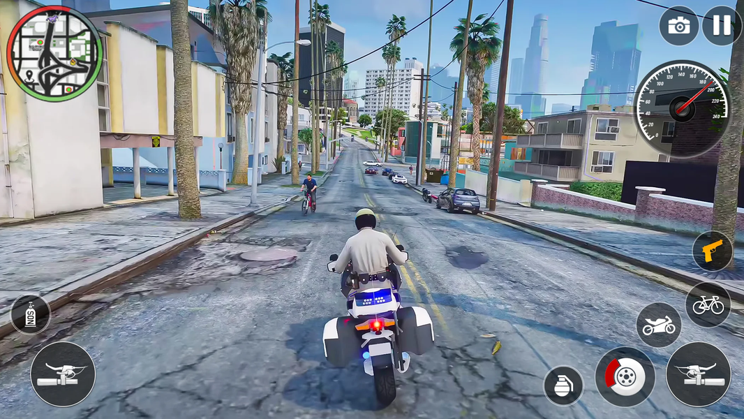 US Police Bike Cop Sim Games - عکس بازی موبایلی اندروید