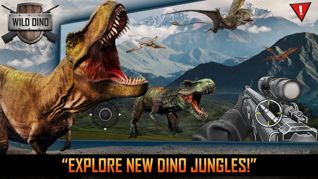 Wild Dino Hunting Jungle Games - Gameplay image of android game