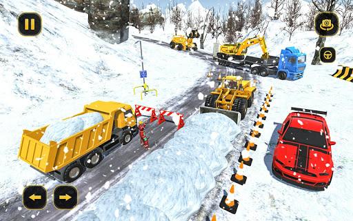 Snow Plow Truck Driving Sim - Gameplay image of android game
