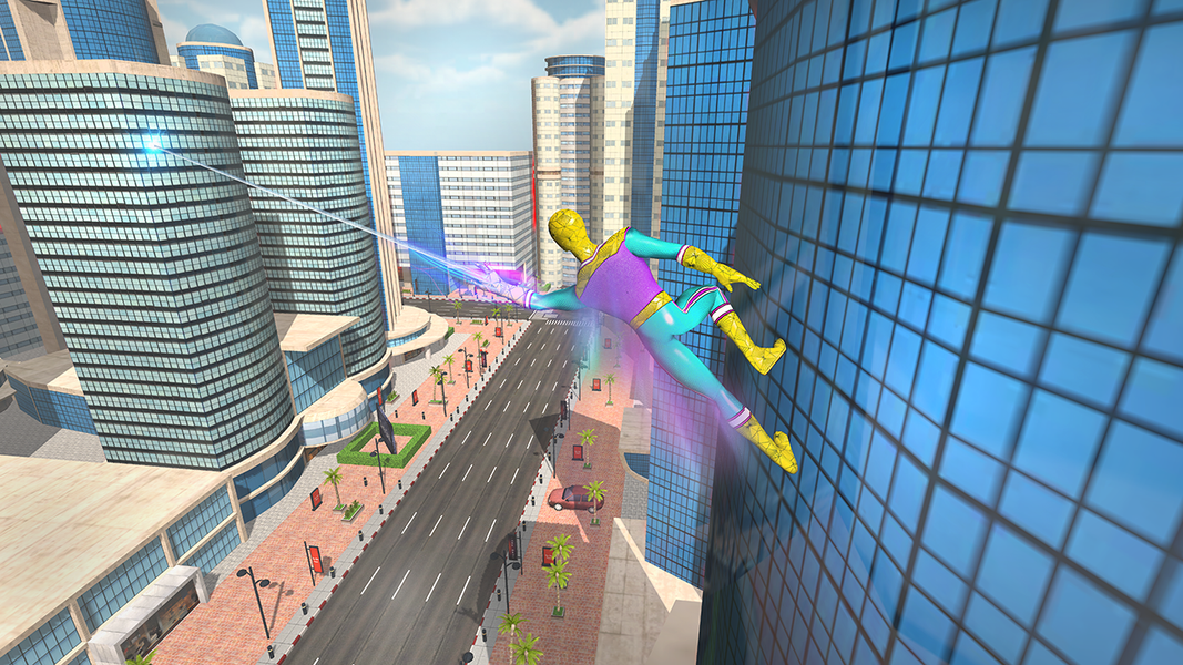 Spider Rope Crime City Hero - Gameplay image of android game