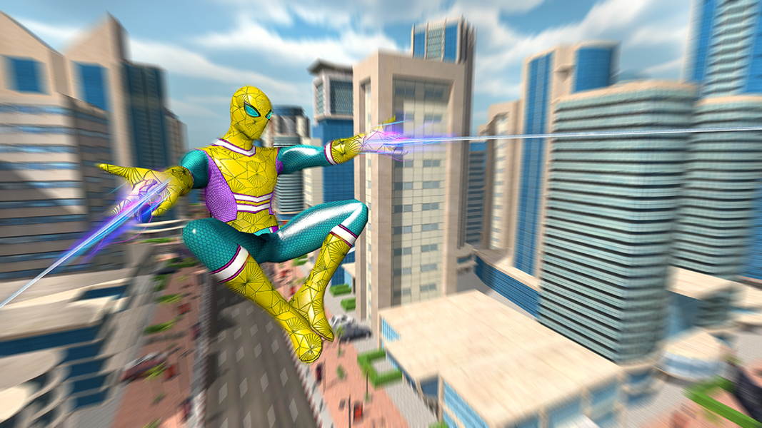 Spider Rope Crime City Hero - Gameplay image of android game