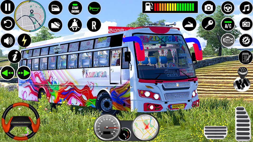 Hill Bus Driving Bus Game ۳D - عکس بازی موبایلی اندروید