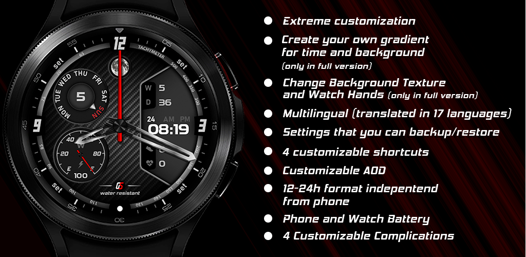 GS Hybrid 7 Watch Face - Image screenshot of android app