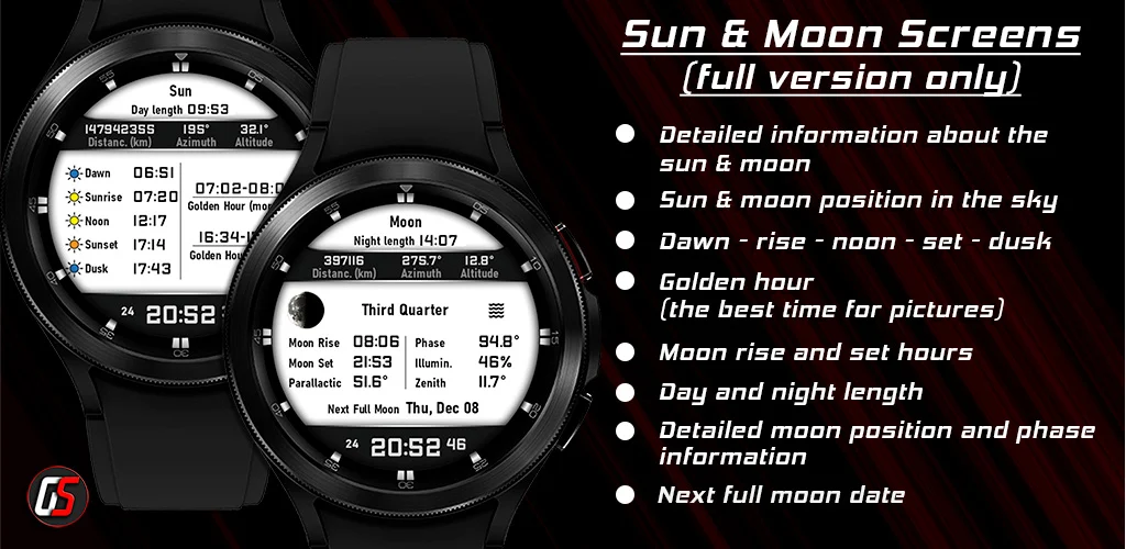 GS Weather ۱۱ Hybrid Watchface - عکس برنامه موبایلی اندروید