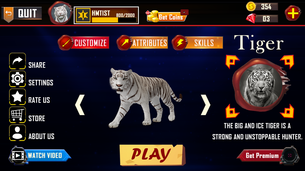 Tiger Simulator ۳D Animal Game - عکس بازی موبایلی اندروید