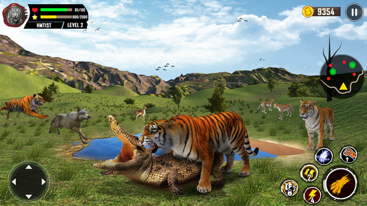 Wild Tiger Simulator 3D Games - Gameplay image of android game