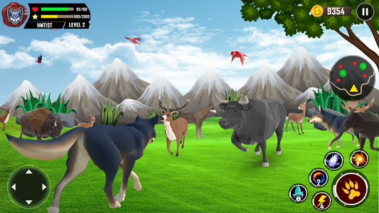 Wolf Simulator Wild Animals 3D - Gameplay image of android game