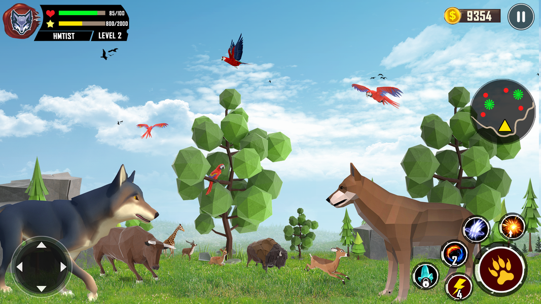 Wolf Simulator Wild Animals 3D - Gameplay image of android game